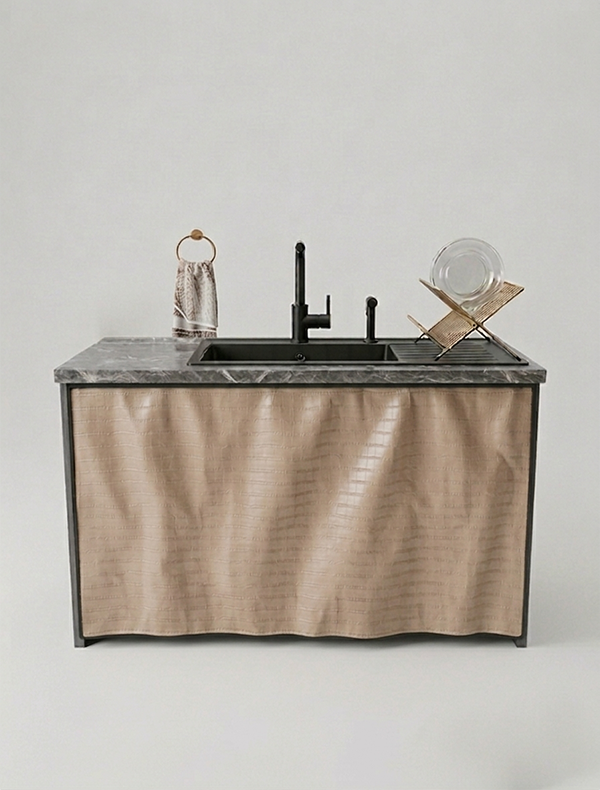 ساتر حوض المطبخ - تصميم كلاسيك